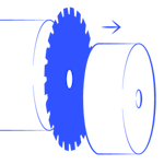 Schema Sägen Papier